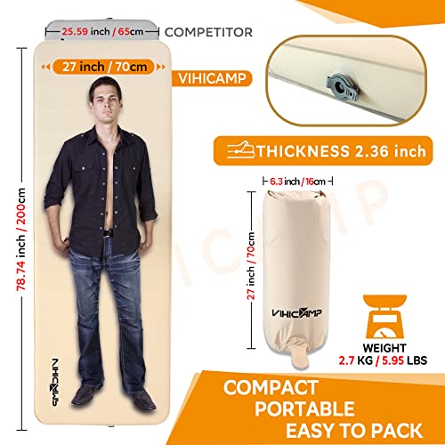 Vihicamp Self-Inflating Sleeping Pad for Camping 