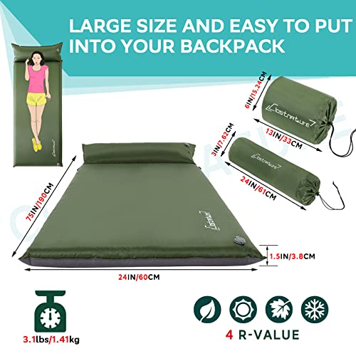 Clostnature Self Inflating Sleeping Pad for Camping