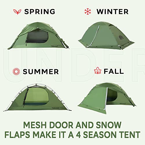 1-Person Backpacking Tent for 4-Season 