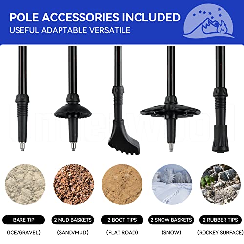 Collapsible Trekking Poles for Hiking 2 Pack 