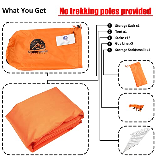 Gret Roll over image to zoom in 1 Person and 2 Person Trekking Pole Tent for Backpacking
