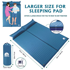 Underwood Aggregator Double Self-Inflating Sleeping Pad for Camping