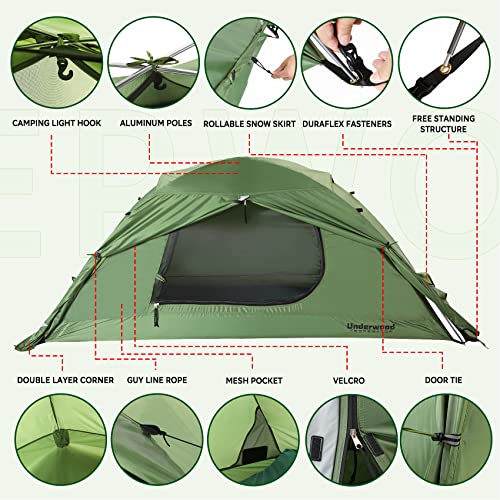 1-Person Backpacking Tent for 4-Season 