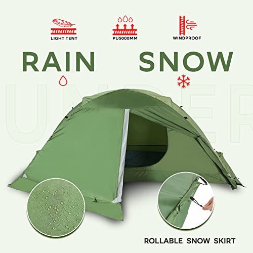 1-Person Backpacking Tent for 4-Season 