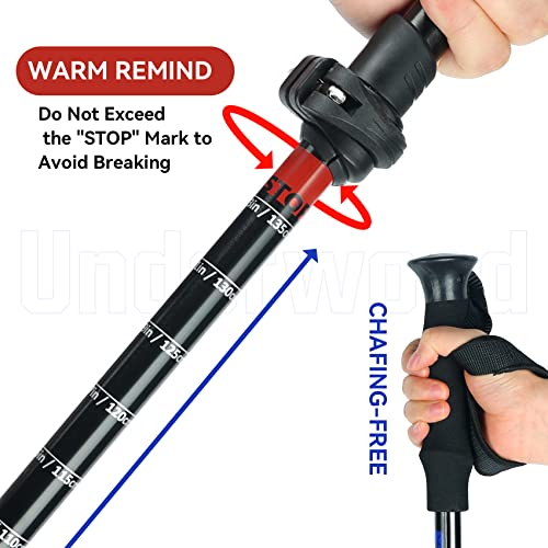 Collapsible Trekking Poles for Hiking 2 Pack 
