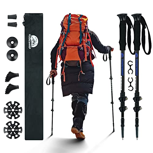 Collapsible Trekking Poles for Hiking 2 Pack 